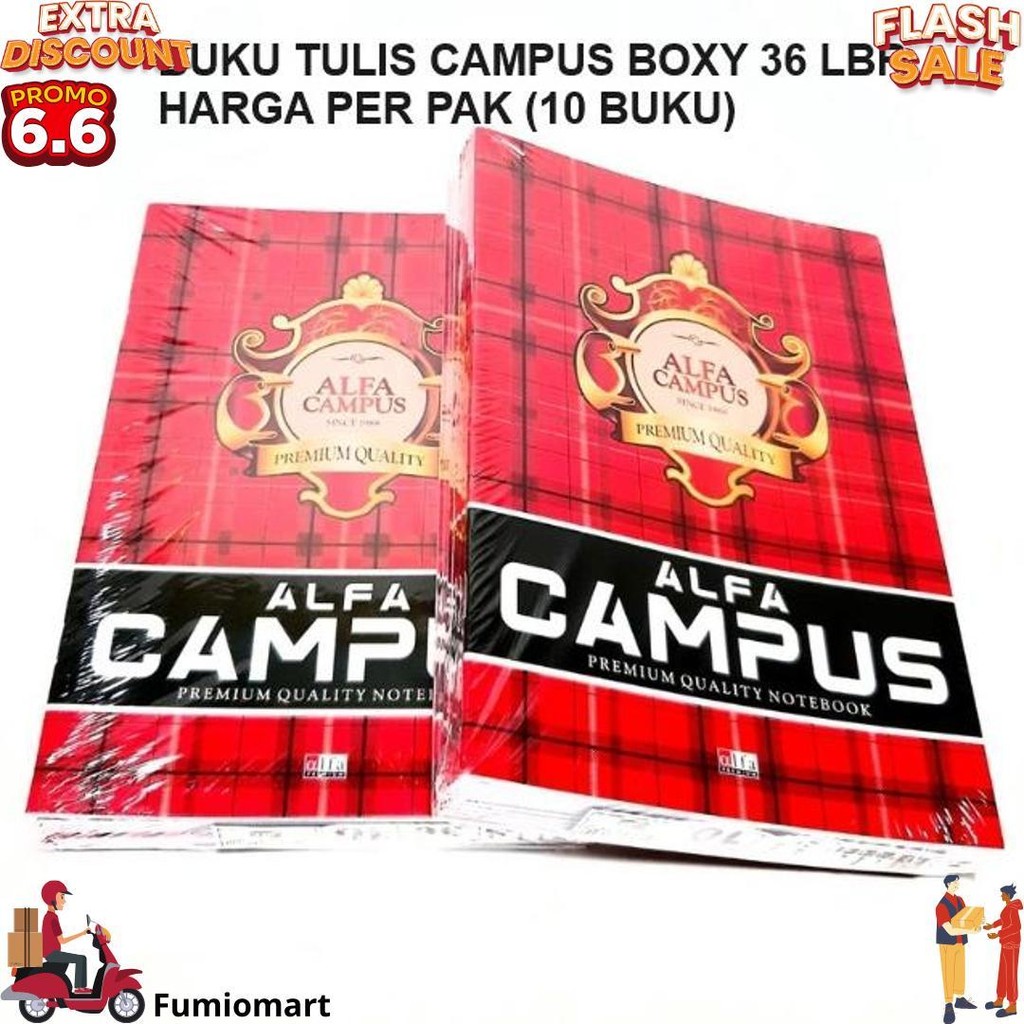 

(10Pc) Buku Tulis Campus 36 Lembar / Buku Kampus Boxy Panjang Ukuran Big Boss D Promo Puncak