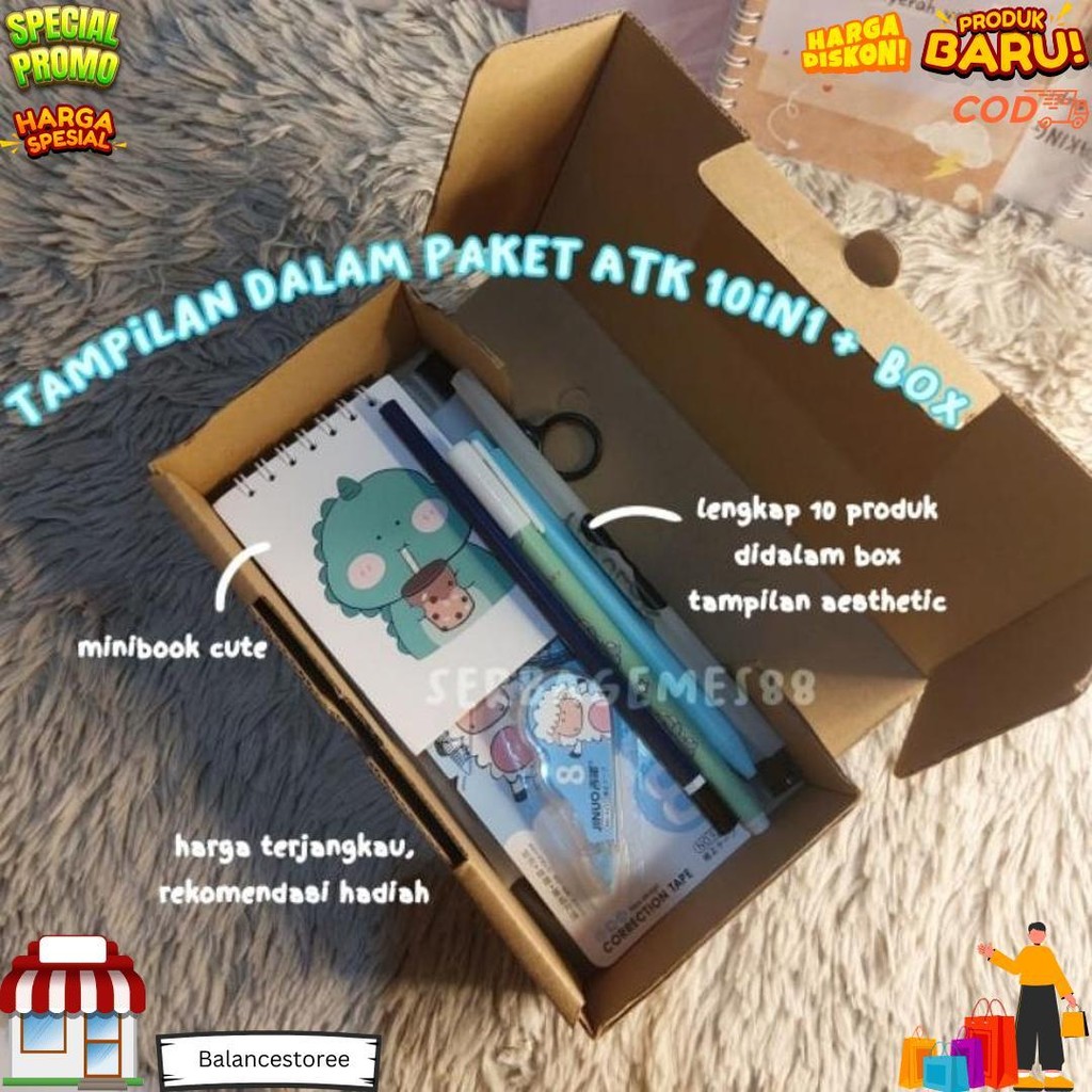 

Serbagemes88 - Set Alat Tulis 10 In 1 Lengkap / Stationery Untuk Hadiah / Hampers Kado Gift / Paket Alat Tulis / Alat Tulis Paket / Sekolah / Stationery Set Aesthetic D Terlaris