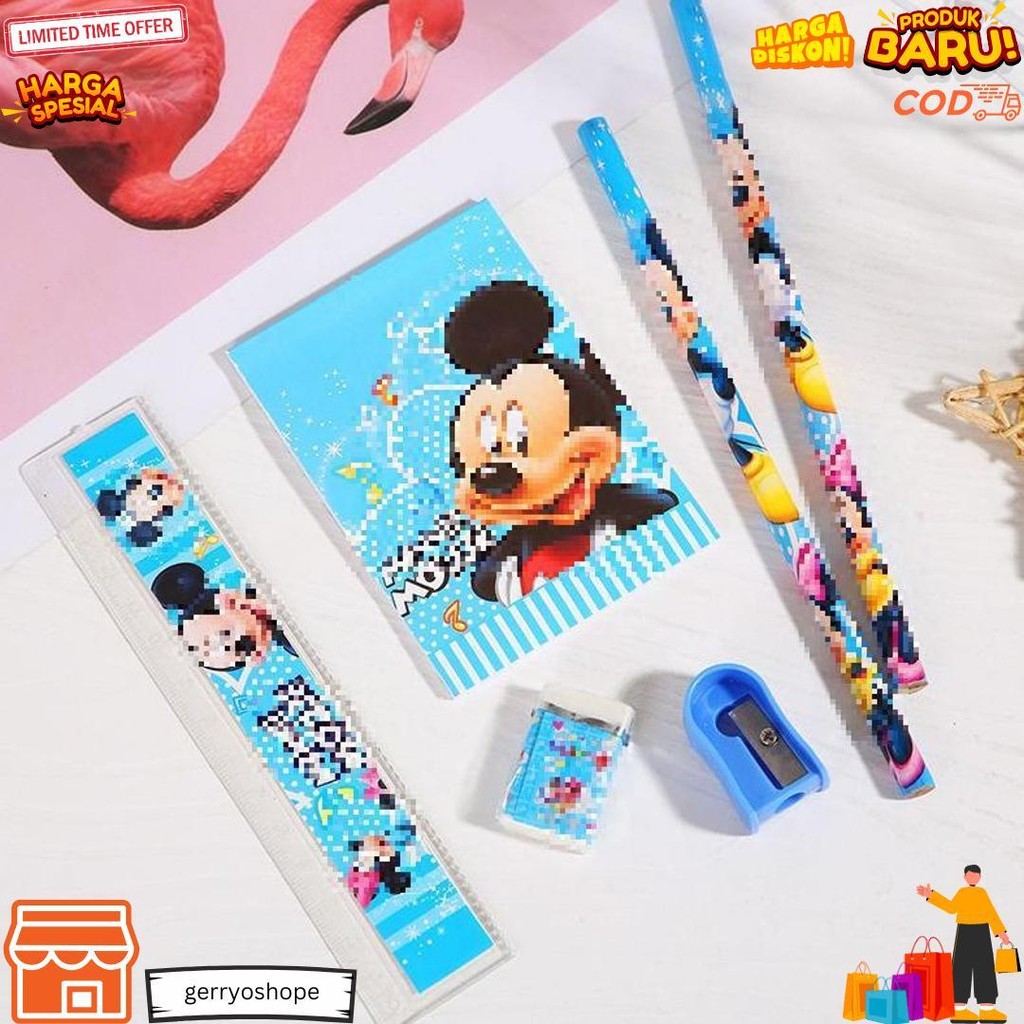 

Fps_Alat Tulis Set 6In1 Stationery Set Lucu Karakter Set Perlengkapan Alat Tulis Sekolah Anak-Anak Tk Murah D Gratis Ongkir