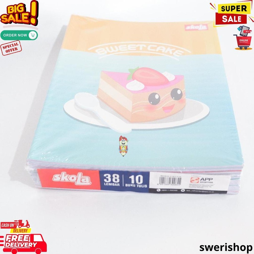 

Buku Tulis Skola Sidu 38 Lembar 1 Pak 10 Pcs D Cod