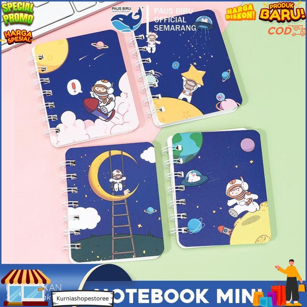 

Paus Biru - Notebook Mini A7 Buku Tulis Sekolah Book Catatan Kecil 50 / 80 Lembar Kartun Stationery Alat Tulis Perlengkapan Sekolah D Best Seller