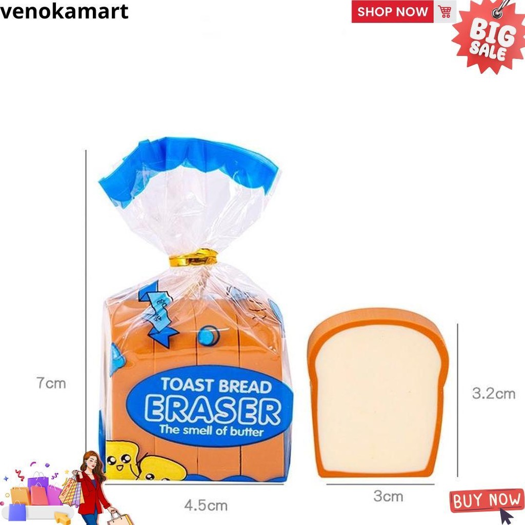 

Penghapus Pensil Karakter Roti Toast Bread Eraser D Termurah