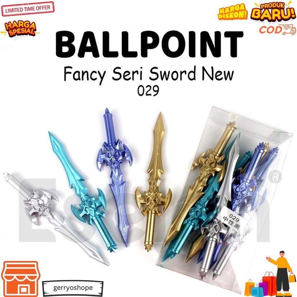 

12Pcs Pulpen Gel Fancy / 1 Pak Pulpen Fancy Bentuk D Termurah