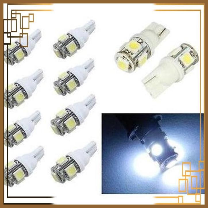 [ETR] SUPER PUTIH TERANG W5W / MOTOR MOBIL LED 5 SMD T10 W5W 5050 DC 12V
