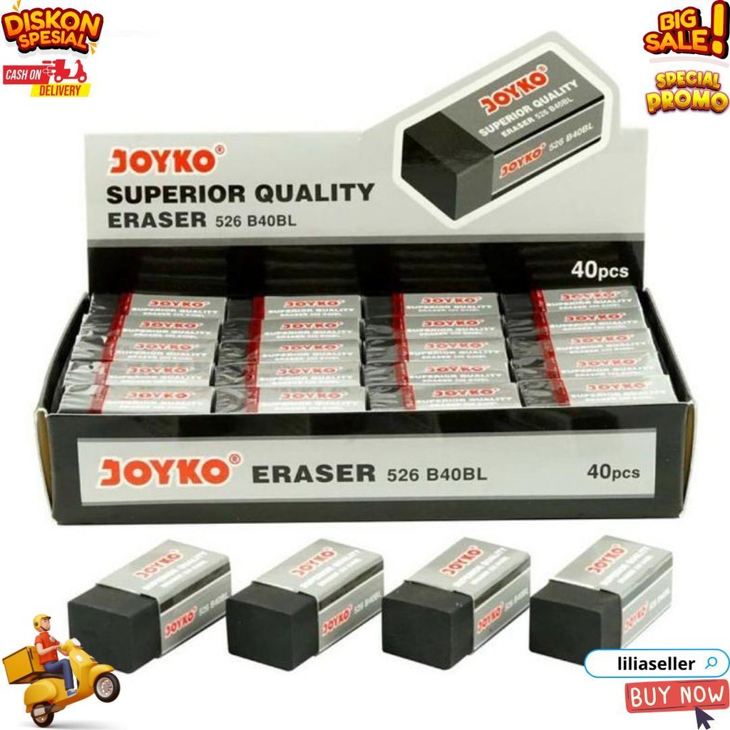 

Eraser Penghapus Joyko Hitam Eb (Isi 20 Pcs) D Gratis Ongkir