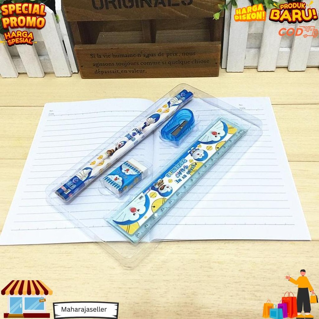 

Osm S5330 Stationary Set Free Bag / Set Alat Tulis Anak Sekolah Motif Karakter Kartun / Set Alat Tulis 6 In 1 D Gratis Ongkir