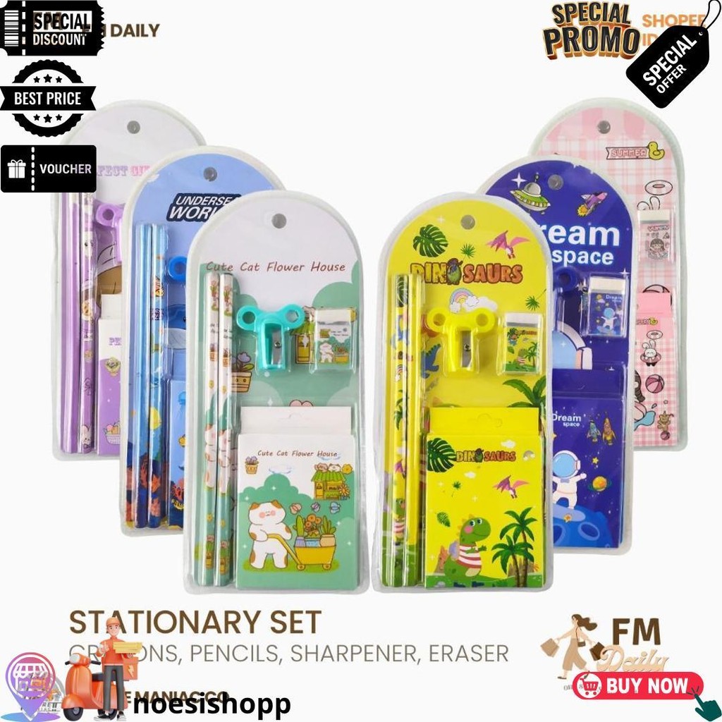

[Fm] - Paket Stationery Set / Atk Set Kotak Pensil Sanrio Premium Edition D Promo Puncak