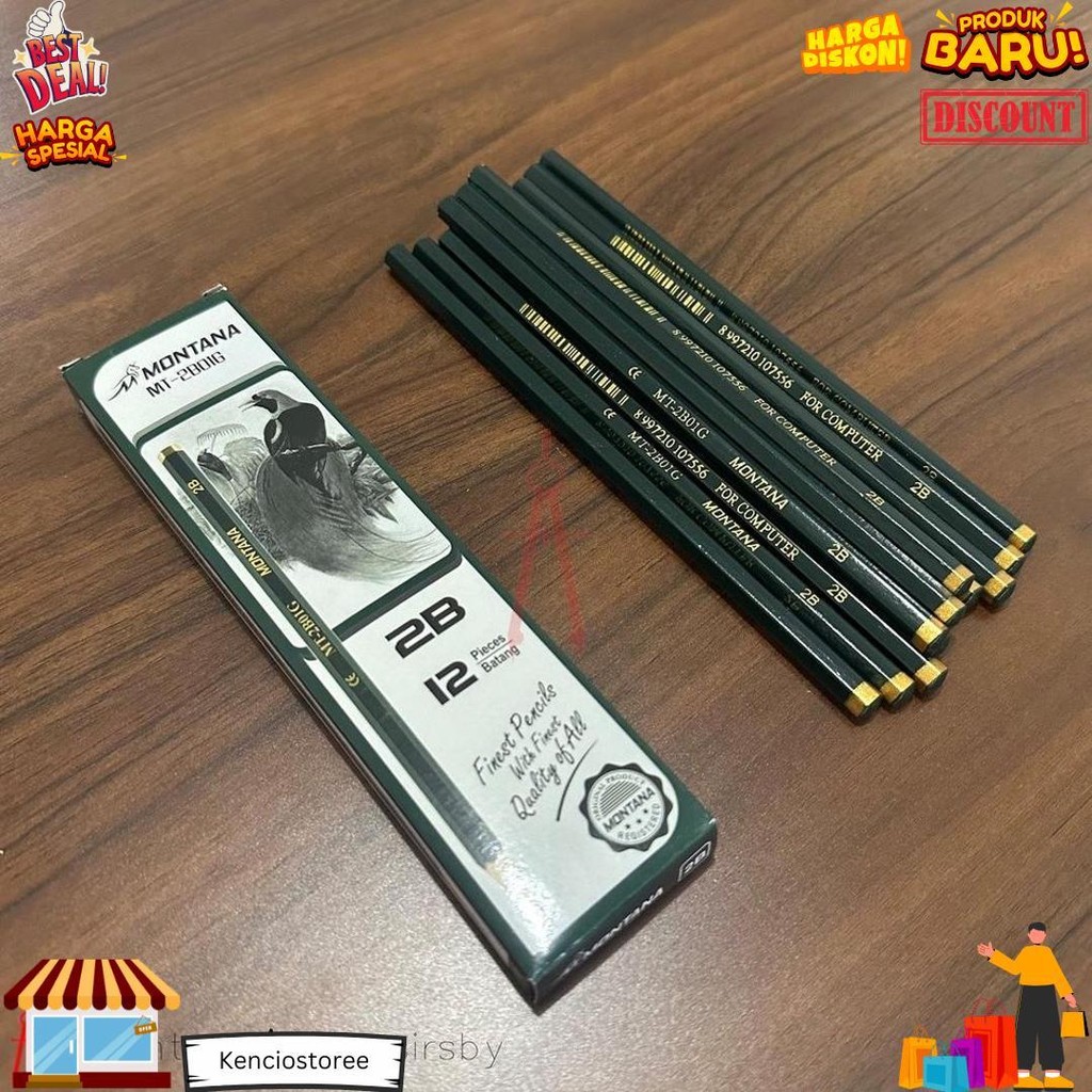

Pencil / Pensil 2B (12Pcs) M2000 / Montana Hijau D Promo 4.4