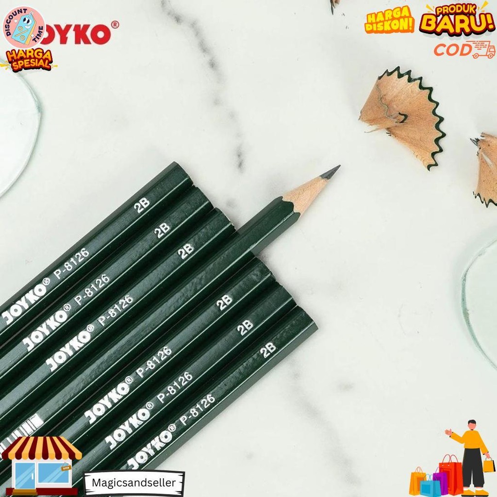

Joyko Pensil Tulis 2B P-8126 @1Ktk=12 Pensil D Termurah