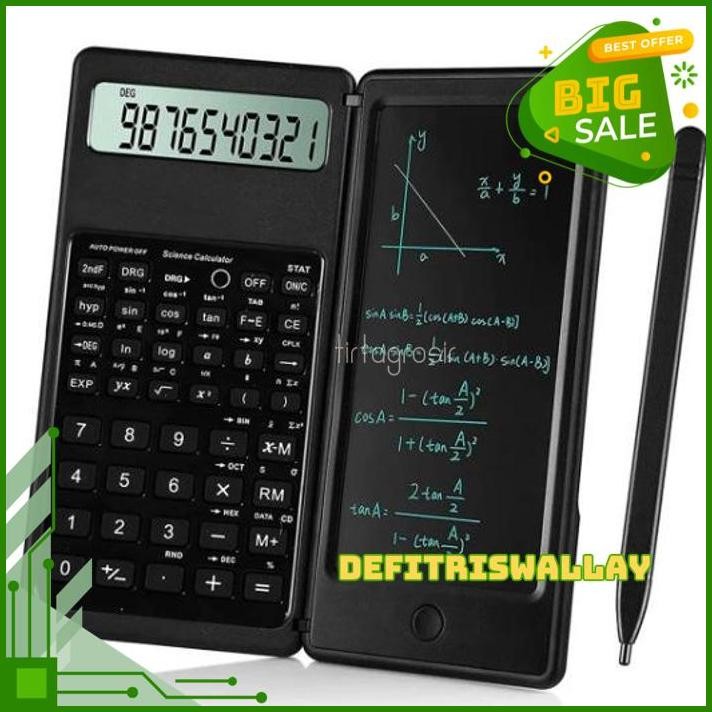 

KALKULATOR LIPAT CALCULATOR ILMIAH SCIENTIFIC E-WRITER LCD NOTE PEN S9 BEST PRODUK