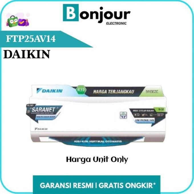 Murah AC Daikin 1 PK FTP25AV14 BREEZE 1PK Standar DAIKIN FTP25AV 1 PK Non COD
