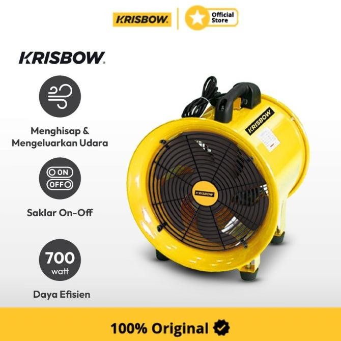 Murah Krisbow 12 inci Blower Ventilator Industrial - Kuning Non COD