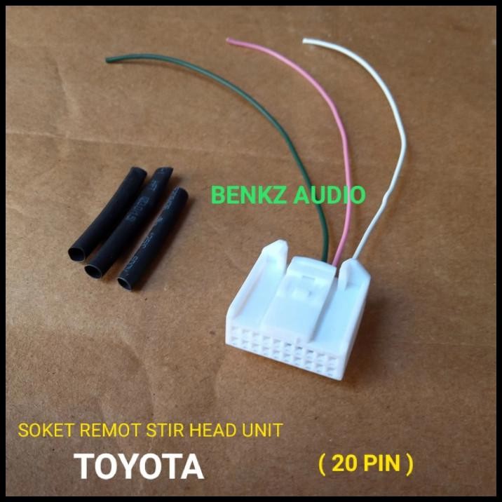 Soket Remot Stir Headunit Toyota 20 Pin Male Socket Stir Tape Toyota