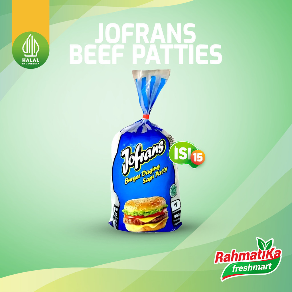 

JOFRANS Patties Daging Sapi / Beef Patties 900 gr Isi 15