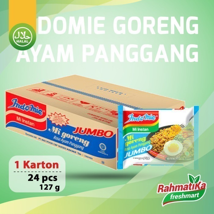 

Indomie Mi Instan Goreng Rasa Ayam Panggang Jumbo 1 Dus/Karton