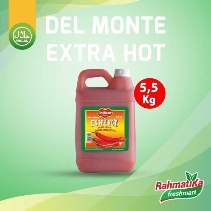 

Del Monte Extra Hot Sambal Extra Pedas 5,5 Kg (jerigen)