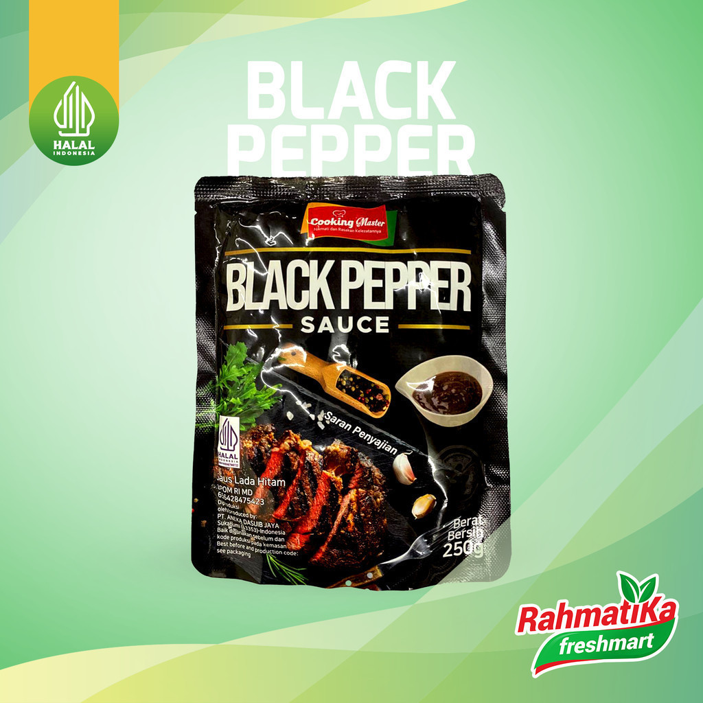 

Cooking Master Black Pepper Sauce / Saus Lada Hitam 250 gr
