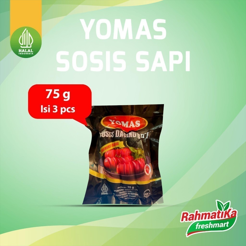 

Yomas Sosis Sapi Isi 3 Pcs / 75 gr