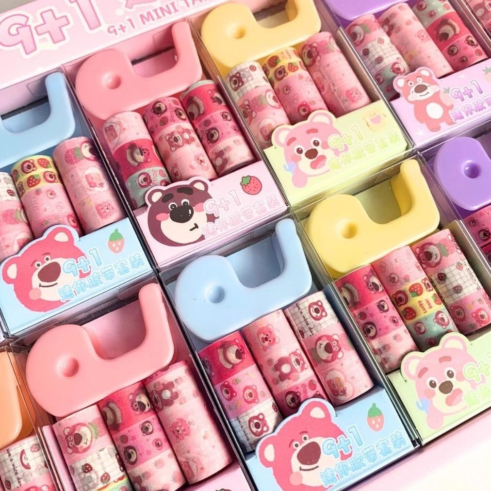 Promo Gila Mini Tape With Dispenser Stationery Alat Tempel Solasi Karakter