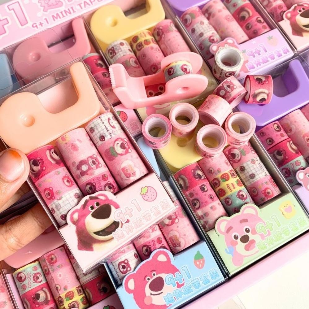 At43 Mini Tape With Dispenser Stationery Alat Tempel Solasi Karakter