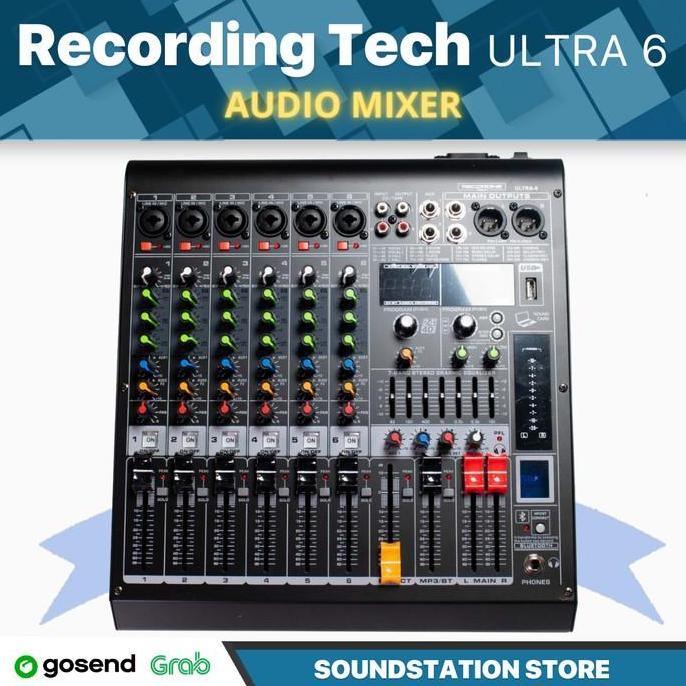 Murah Recording Tech Ultra 6 Mixing Console | Audio Mixer 6 Channel Ultra6