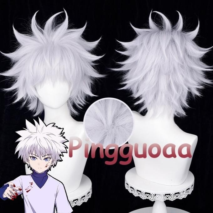 Promo Nm56Gh Manmei Anime Hunter X Hunter Killua Zoldyck Cosplay Wig 30Cm