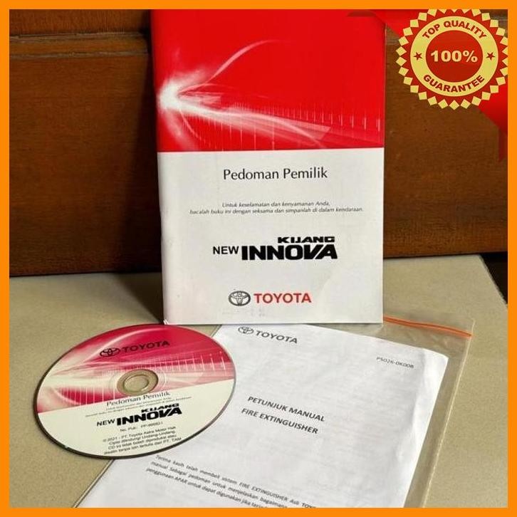 [dri] buku manual book pedoman pemilik toyota innova reborn facelift 2020-2022 + cd original