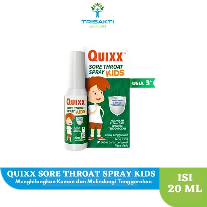Quixx Sore Throat Kids Spray 20 ml - Meredakan Sakit Radang dan Nyeri Tenggorokan Anak