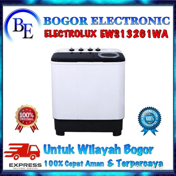 Murah ELECTROLUX MESIN CUCI 2 TABUNG 12KG | EWS13261WA | 13261WA Non COD
