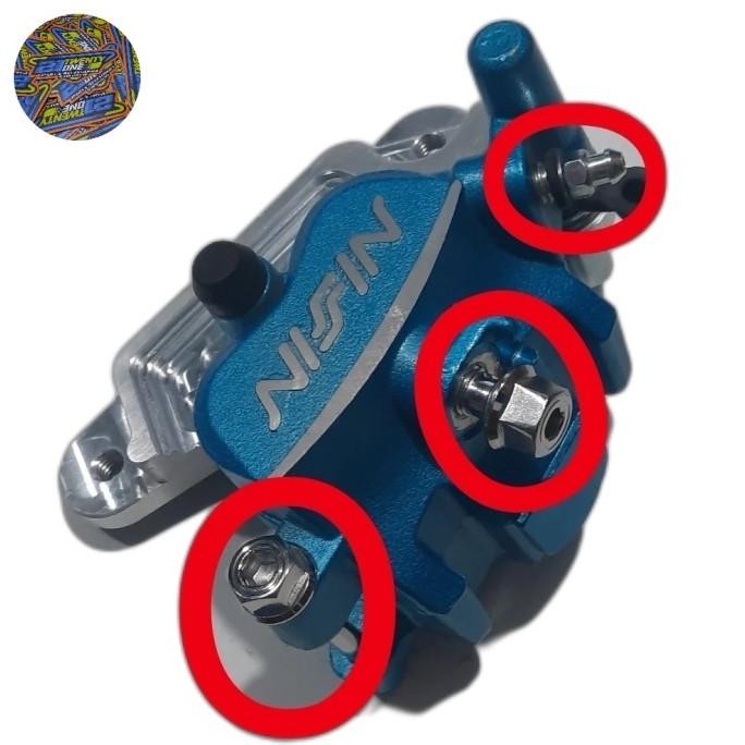 ready  paketan baut stainless kaliper nissin samurai murah