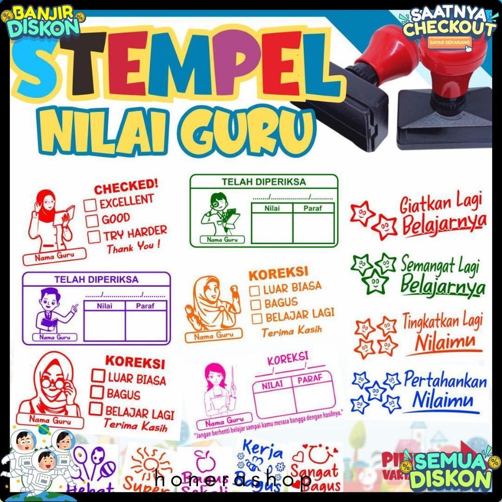 

Stempel Nilai Guru / Penilaian / Koreksi / Checked Flash Sale! Diskon Hingga 70%