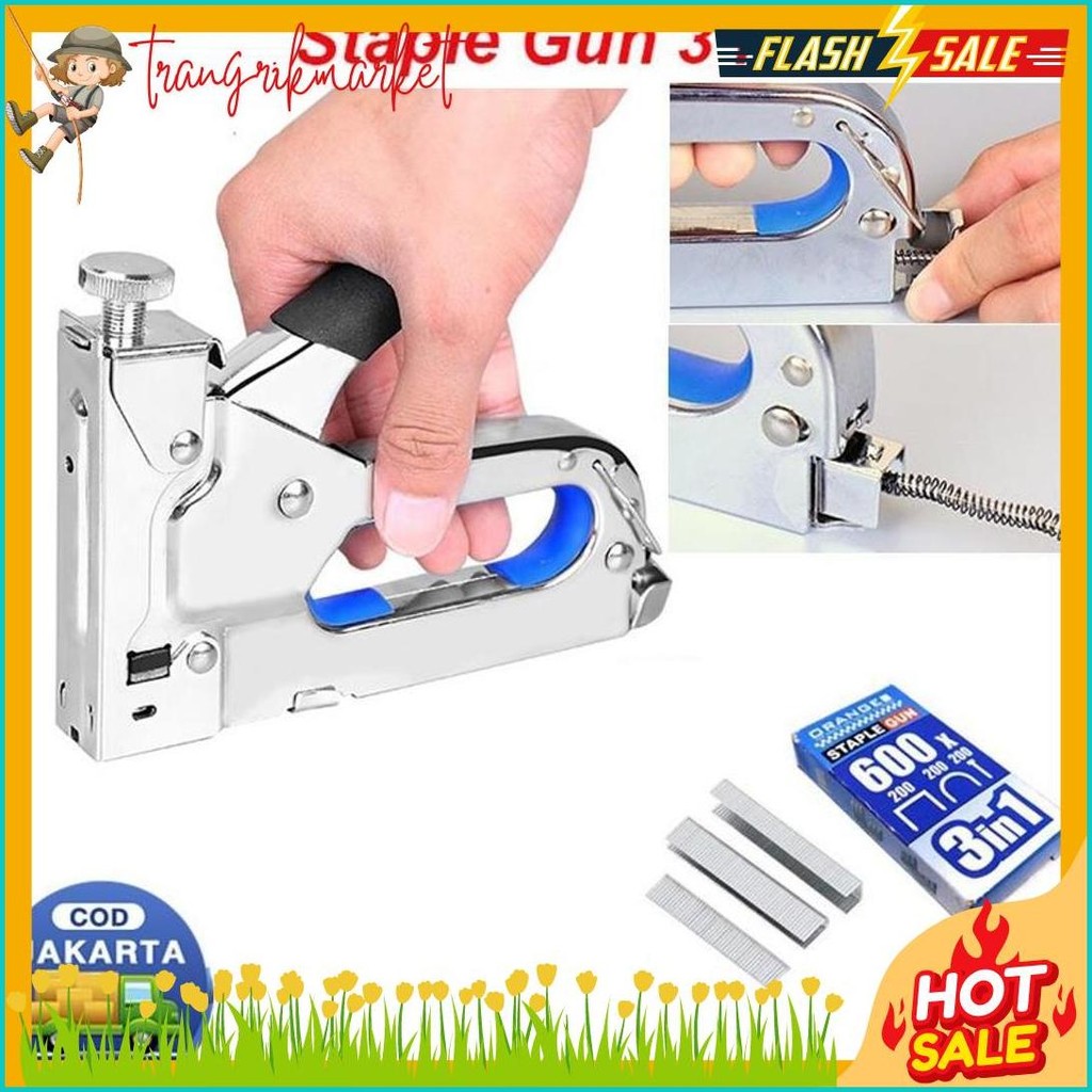 

Staples Gun Tacker Mollar 3 In 1 / Staple Jok Tembak Hekter 3 Way Dapat 3 Jenis Paku/3 In 1 Staples Gun Tacker Mollar Terlaris! Produk Ini Banyak Dicari