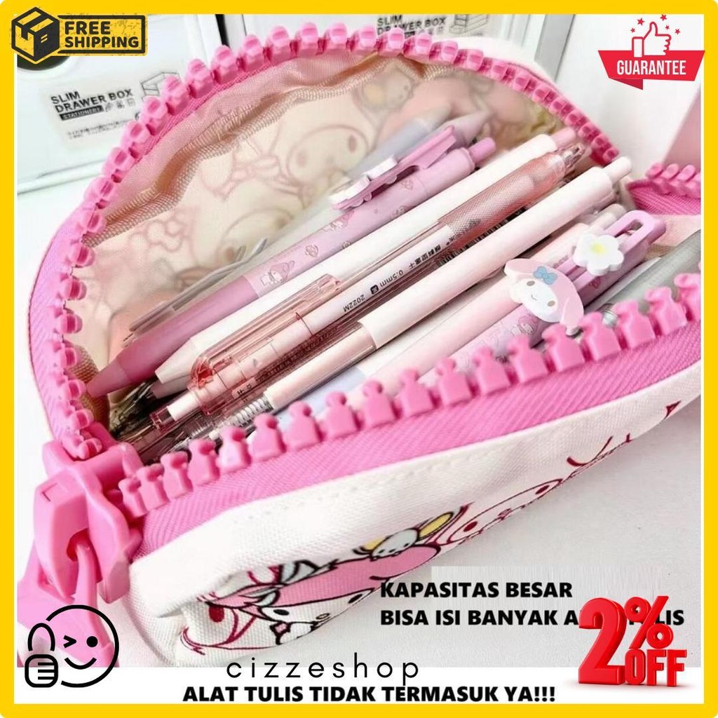 

Tempat Pensil Kotak Pensil Softcase Kanvas Toy Story Sanrio My Melody Pochacco Resleting Besar Diskon Setengah Harga