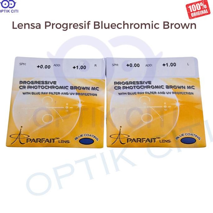 new  Lensa Kacamata Progresif Bluechromic Brown || Photochromic Blueray Brown