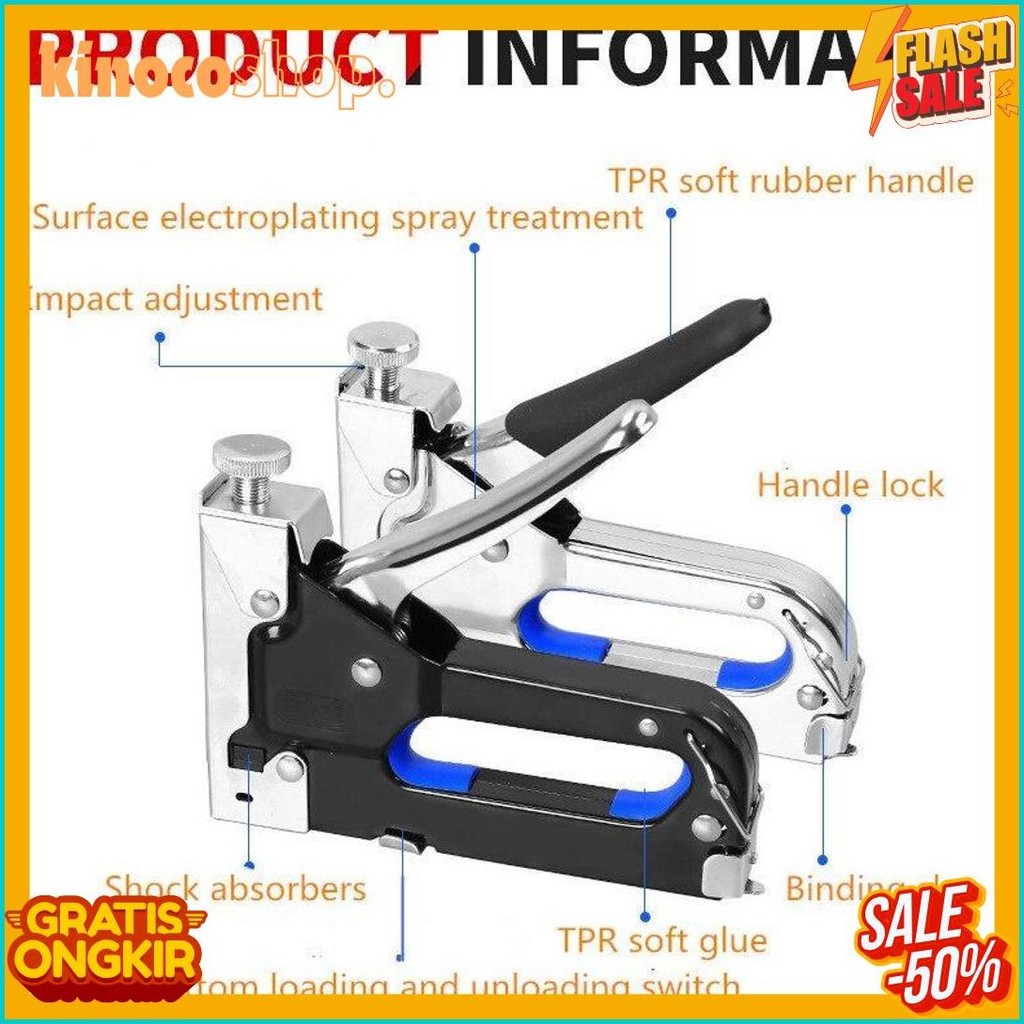 

Staples Gun Tacker Mollar 3 In 1 / Staple Jok Tembak Hekter 3 Way Dapat 3 Jenis Paku/3 In 1 Staples Gun Tacker Mollar Terlengkap Dan Termurah