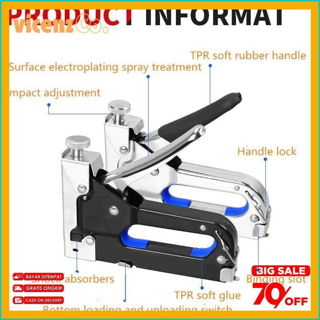 

Staples Gun Tacker Mollar 3 In 1 / Staple Jok Tembak Hekter 3 Way Dapat 3 Jenis Paku/3 In 1 Staples Gun Tacker Mollar Terlengkap Dan Termurah