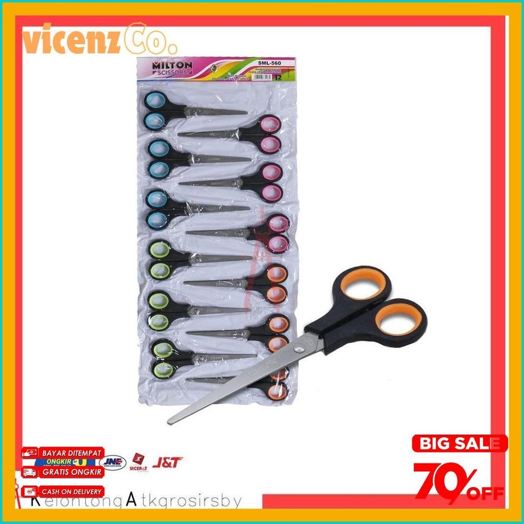 

Gunting (12Pcs) Renteng Milton Sml 560 Diskon