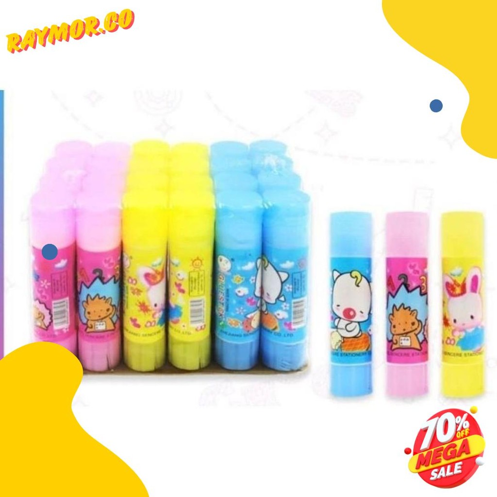 

(24Buah) Lem Stik 10Grm / Glu Stik Kertas Diskon Setengah Harga