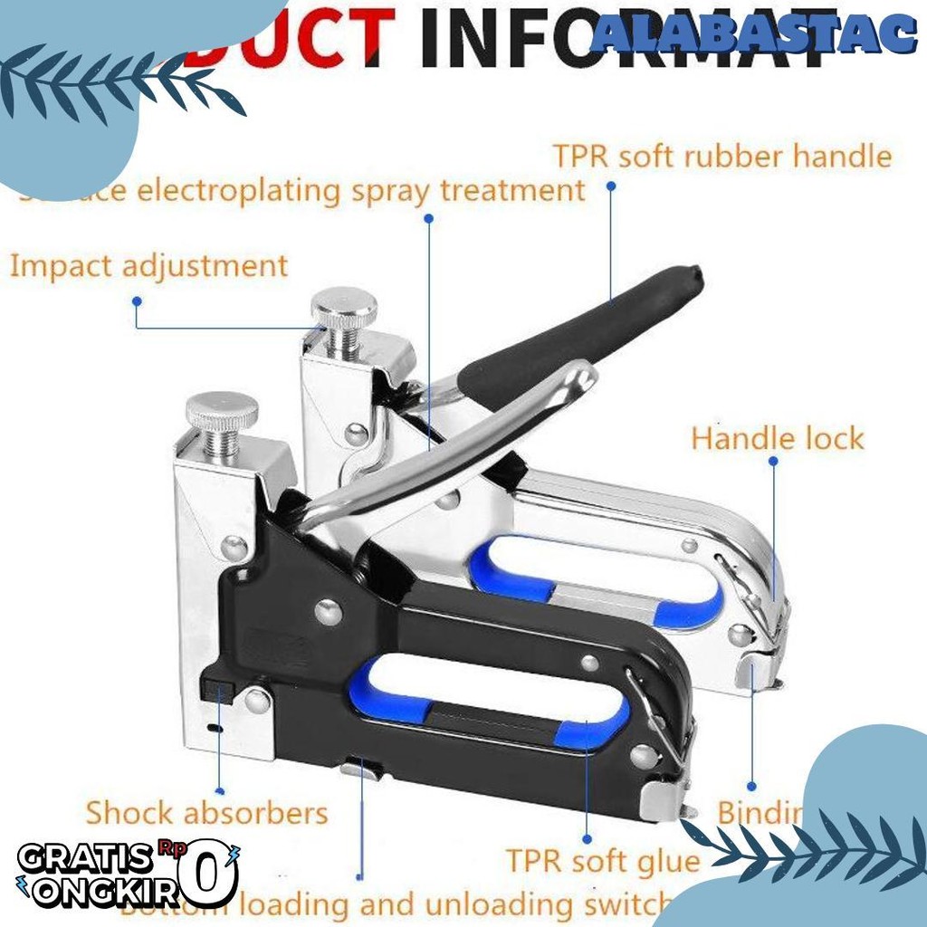 

Staples Gun Tacker Mollar 3 In 1 / Staple Jok Tembak Hekter 3 Way Dapat 3 Jenis Paku/3 In 1 Staples Gun Tacker Mollar Terlaris! Produk Ini Banyak Dicari