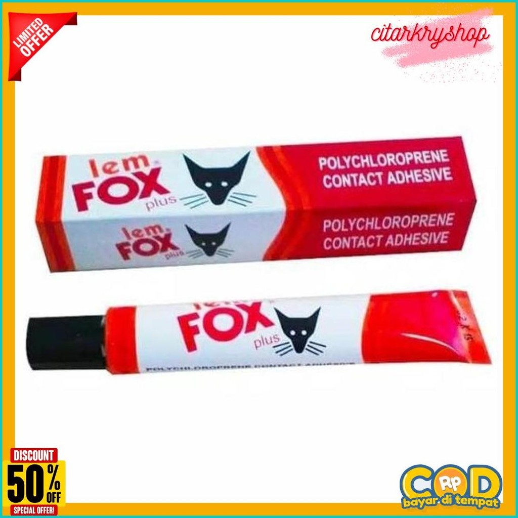 

Lem Fox Plus Tube 20G Original (1 Lusin) / Grosir/Ecer - Kulakan Online Terlengkap Dan Termurah