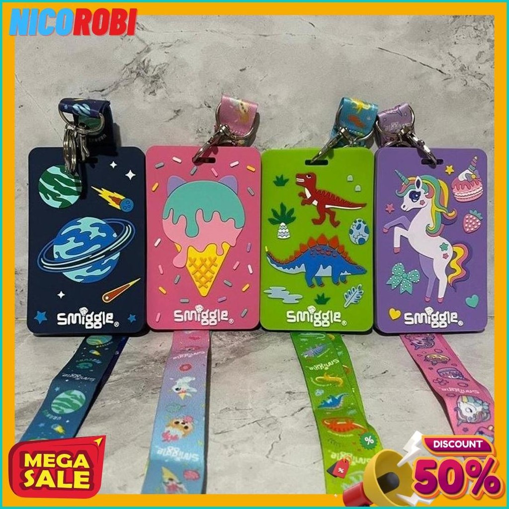 

Smiggle Bag Tag Card Holder Dengan Tali Lanyard Diskon Setengah Harga