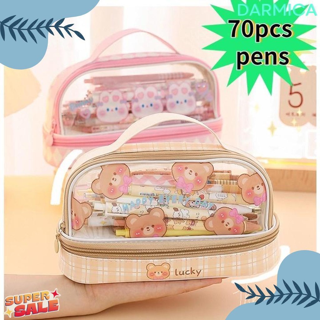 

Kartun Baru Kapasitas Pen Bag Storage Bag Untuk Mahasiswa Sma Junior Portable Cute Simple Stationery Box Diskon