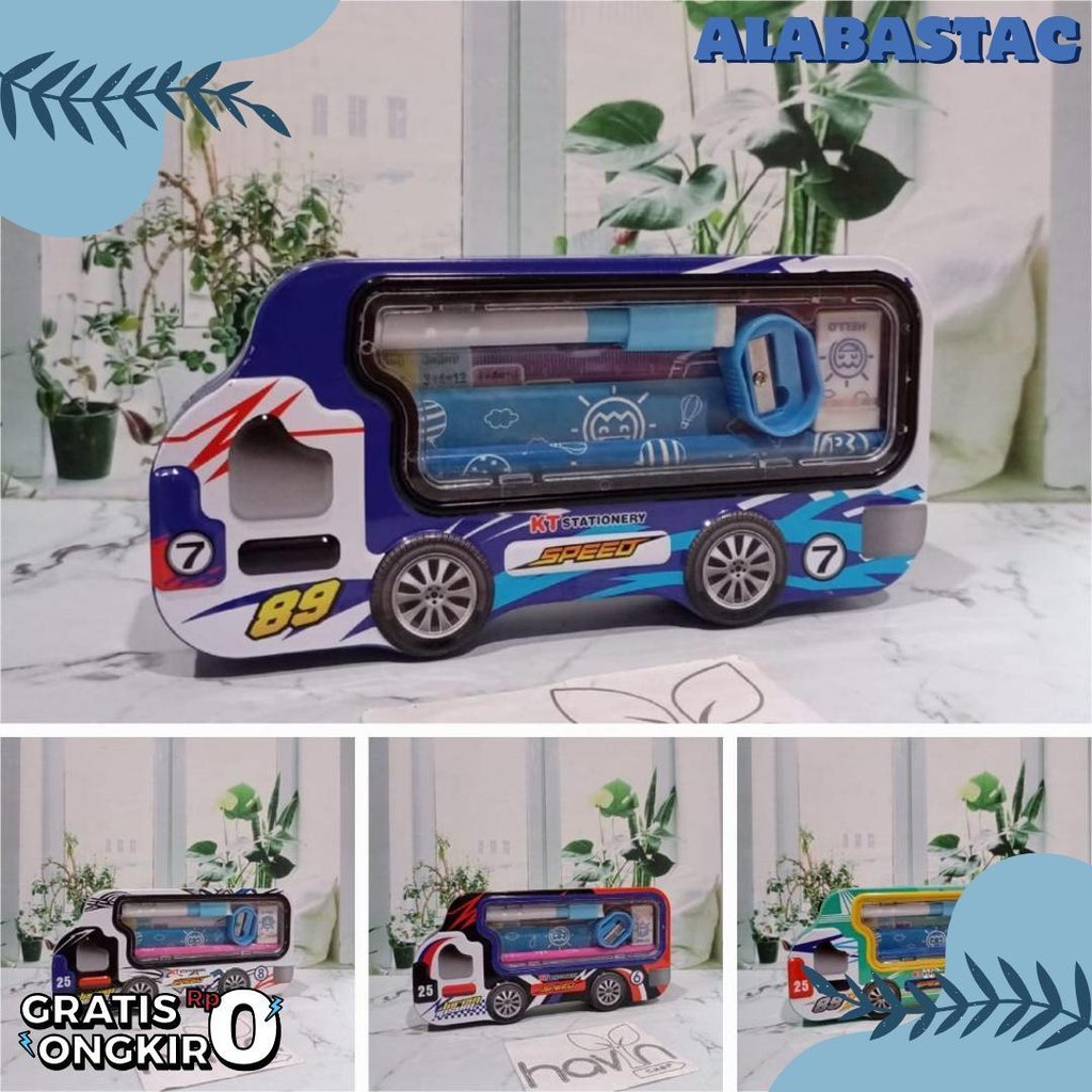 

Kotak Pensil Bahan Kaleng Model Truk Besar Pencil Case Tempat Pensil Diskon