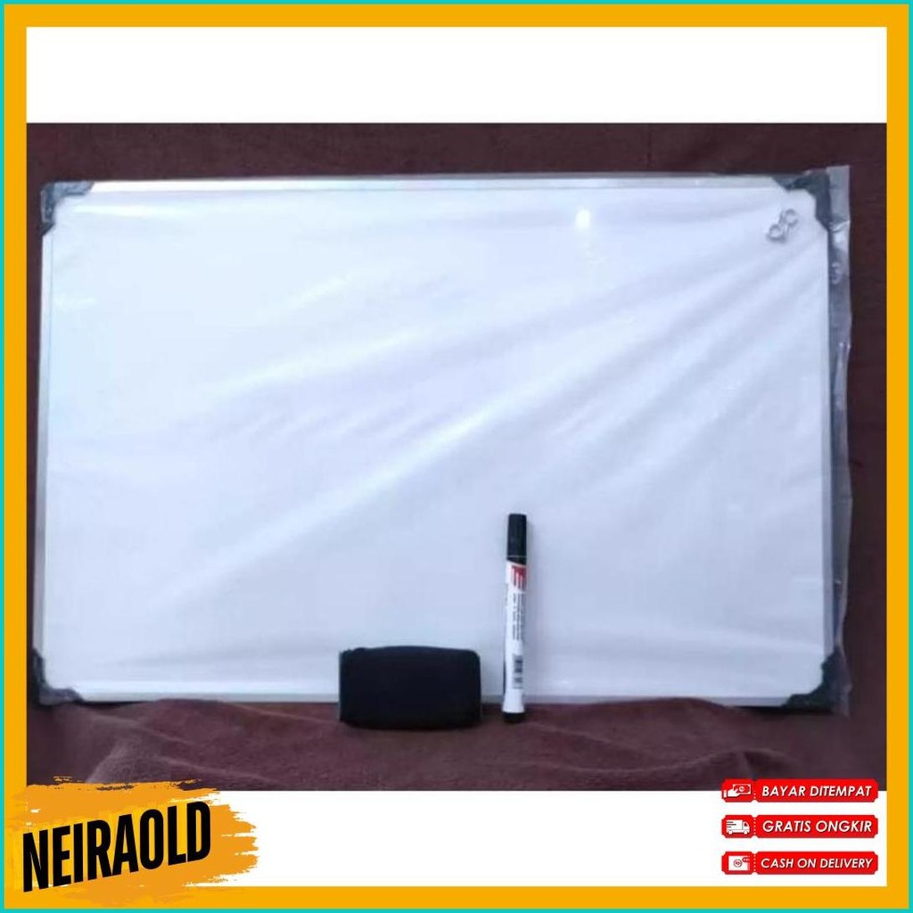 

Papan Tulis Whiteboard 40 X 60 Cm Gratis Spidol Dan Penghapus List Alumunium Terlaris Diskon