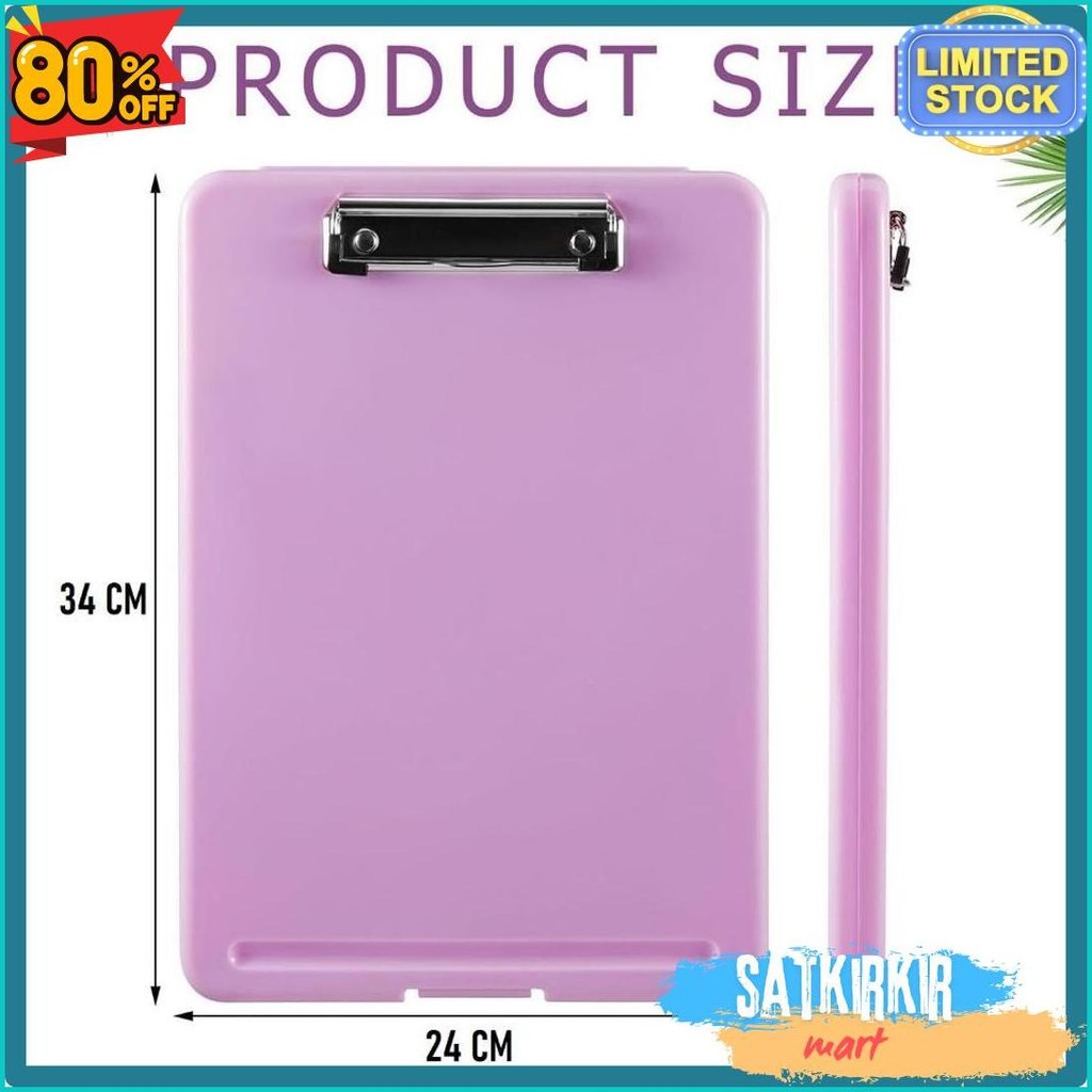 

Clipboard + Storage Alas Papan Ujian / Papan Jalan 2In1 / Clipboard 2 In 1 / Clip Board A4 Diskon Setengah Harga