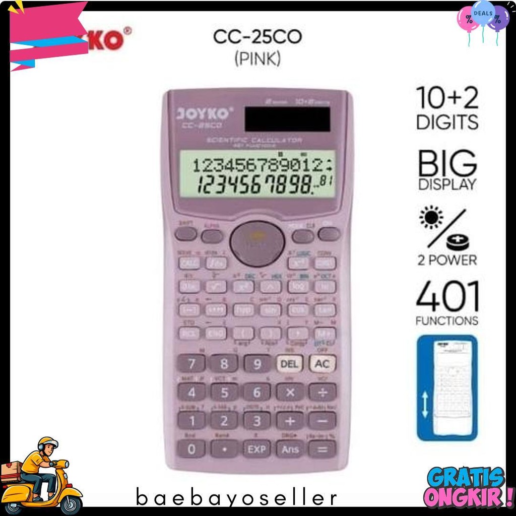 

Joyko Cc-25Co ~ Kalkulator Sekolah Scientific Calculator Color Cc25Co Kuliah Flash Sale! Diskon Hingga 70%