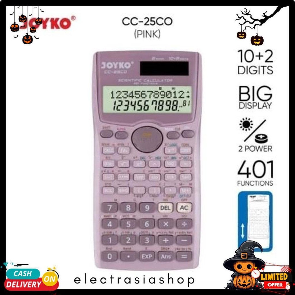 

Joyko Cc-25Co ~ Kalkulator Sekolah Scientific Calculator Color Cc25Co Kuliah Terlaris! Produk Ini Banyak Dicari