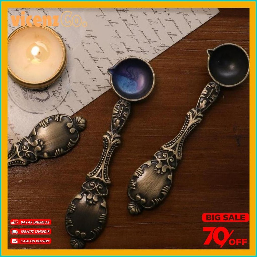 

Sendok Wax Seal Vintage Retro Spoon | Vintage Hard Bronze Spoon / Sendok Hias Peleleh Seal Wax Flash Sale! Diskon Hingga 70%