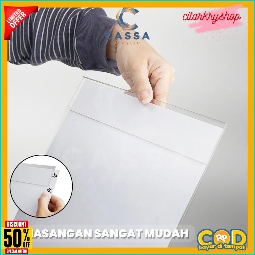 

Tempat Brosur Tempel / Sign Holder Acrylic / Akrilik Dinding A2 Flash Sale! Diskon Hingga 70%