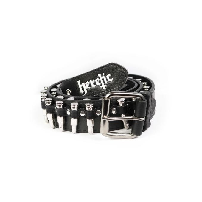 new  Heretic - Bullet Leather Belt / Sabuk Peluru Kulit - Mayhem